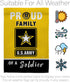 Breeze Decor Proud Family Soldier Garden Flag Armed Forces United State American Military Veteran Retire Official House Decoration Banner Small Ya...