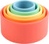 BLUE GINKGO Silicone Stacking Cups - Nesting Cups and Silicone Stacking Toy - Open Ended Montessori Toddler and Baby Stacking Cups - Neutral Baby ...