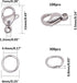 PandaHall 100pcs 304 Stainless Steel Lobster Claw Clasps with 300 pcs 6mm Open Jump Rings Necklace Clasps and Closures for Earring Bracelet Pendan...