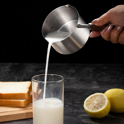 BinaryABC Mini Sauce Pan Cooking Pot Chocolate Melting Pot,Stainless Steel Sauce pan with Pour Spout,Mini Butter Coffee Milk Warmer Pot,Small Nons...