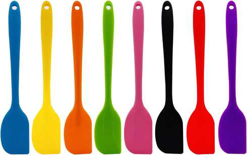 8 Pcs Silicone Spatulas, XYSMZM 8.3 inch Heat Resistant Non-Stick Rubber Spatula for Baking Cooking...