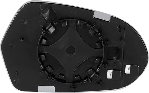 X AUTOHAUX Car Rearview Mirror Glass Replacement with Backing Plate Heated Left Side Driver Side for Audi A6 Quattro S6...
