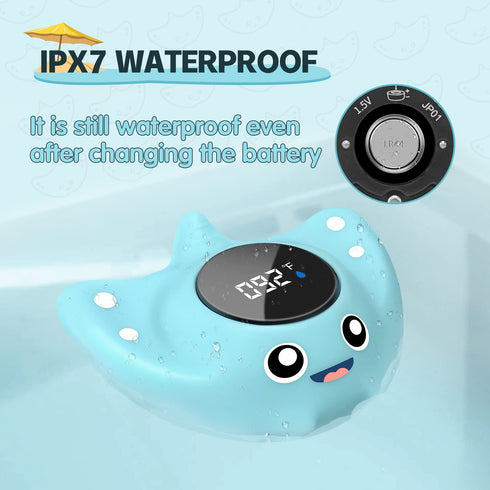 Baby Bath Thermometer - BabyElf Safety Bathtub Thermometer - Floating Bathing Toy for Infant - New Upgraded Mute Visual Alert, Gift for Mom and Ne...