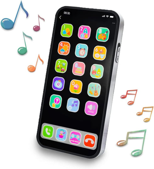 Baby Phone Toy for 1 Year Old Toddlers, Musical Cell Phone Toy with Light and Sound, Pretend Play Toy for Boys and Girls, Gifts for Birthday, Holi...