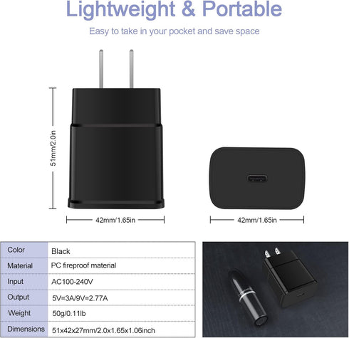 Fast Charger Type C 25W USB C Charger for Motorola Razr 2023, Edge, G24 Power, Moto G Play 2024/G Power/G Stylus/G Pure, Google Pixel 8 7 Pro 7a, ...