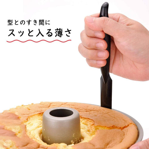 Shimomura Planning 34167 Chiffon Cake Knife, Total Length 9.2 inches (23.3 cm), Made in Japan, Thin, Narinari, Won't Damage Mold, Can Be Removed, ...