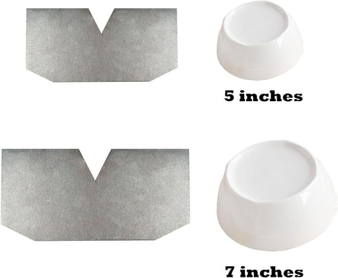 PIAOLGYI 2 PCS Bowl Cozy Template 8.6x4.3 inches,11x 5.5 Inches Bowl Wrap Sewing Pattern Template Quilting Template DIY Craft Stencil Cut On Fold ...