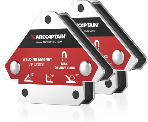 ARCCAPTAIN Welding Magnets 2pcs 25LB Welding Magnet Set, Magnetic Welding Holder, Holding Power Welding Accessories...