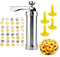 YOOUSOO Cookie Maker Cookie Press Gun, Kit Stainless Steel Biscuit Press Maker (with 20 Disc and 4 Nozzles) Homemade Baking Tool Biscuit Cake Dess...