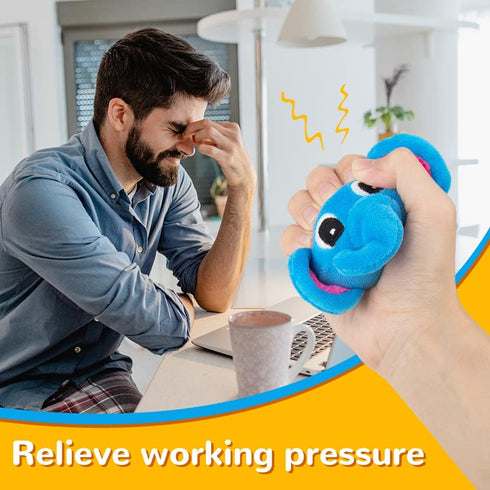 teytoy Mini Sensory Stress Ball for Kids and Adults,5 pcs Plush Stuffed Animals Farm Friends Infant and Toddler Toys Owl, Elephant, Koala, Chicken...