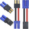 2 Pair RC LiPo Battery Connector Adapter Compatible with TRX/Traxxas Lipo Battery Plug to EC5 Male Female Connectors ESC Charger...