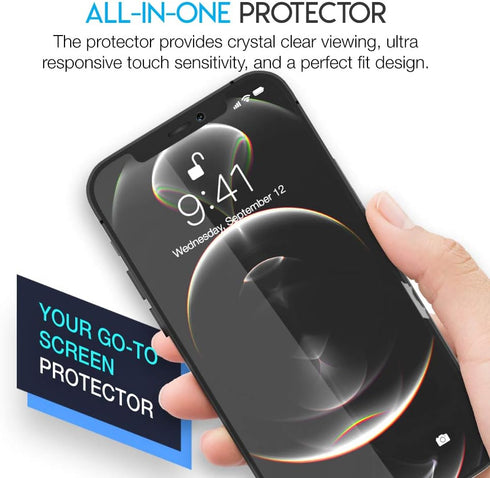 Purity Screen Protector Compatible with iPhone 12 Pro Max 2020 6.7", Tempered Glass Screen Film Designed for iPhone 12 Pro Max Anti-Scratch Work w...