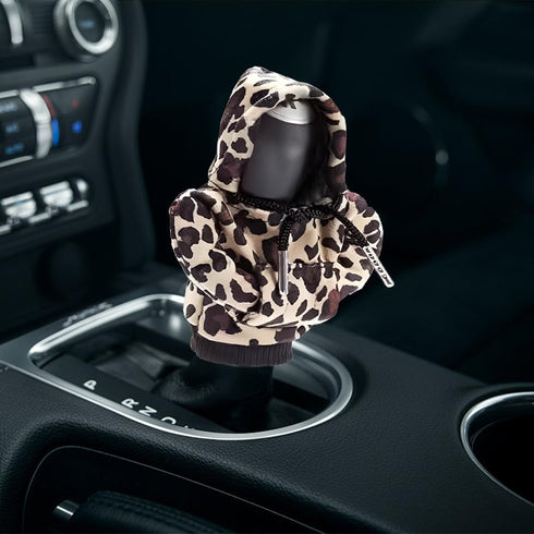Car Gear Shift Knob Hoodie, Mini Vehicle Gear Shifter Stick Cover, Cute Funny Automoive Interior Gear Lever Protecttor Decoration Accessories, Uni...
