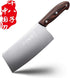 SHI BA ZI ZUO Chinese Meat Cleaver Knife 6.7-inch Meat Knife Stainless Steel Slicer Cleaver, Wooden Handle with Moderate Weight...
