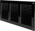 Vent Systems 12'' x 6'' Inch Black Air Vent Cover Metal Air Return Grill with Built in Pest Guard Screen HVAC Vent Cover for Home Improvement Vent...