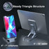 DTech Foldable Cell Phone Stand Holder Aluminum Adjustable Height Nonslip Adhesive Portable Cellphone Cradle for Desk Office Table Home Travel Mob...