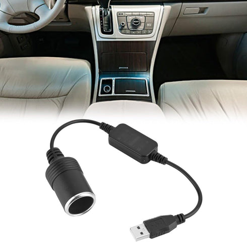 12V Car Cigarette Lighter Socket, Cigarette Lighter Splitter Power Adapter USB Port Female Converter Adapter Cord for Cellphone Driving Recorder G...