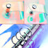 1 Piece Rainbow Clear Notebook Binders 6-Ring Planner Binder Soft PVC Binder Transparent Loose Leaf Personal Planner with Snap Button Closure Roun...