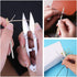 WONVOC 12 Pcs Bookbinding Tools Kit, Bone Folder Paper Creaser, Sewing Awl Tool, Waxed Thread, Large Eye Needles, Scissors for Leathercraft Bookbi...