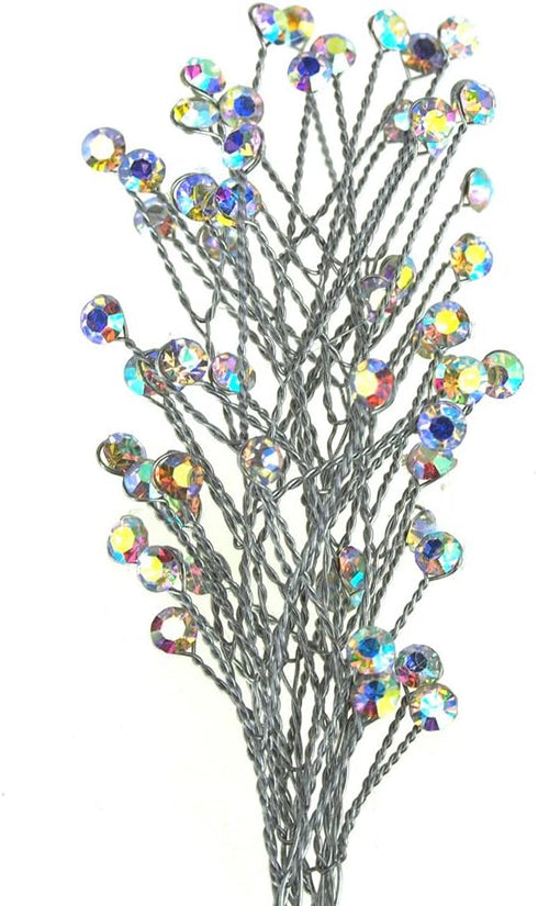Homeford Crystal Rhinestone Spray Branch, 1-3/4-Inch, 12-Count (Iridescent)...