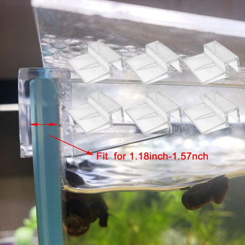 20 Pieces Aquarium Lid Clips 5mm for Rimless Aquarium Acrylic Fish Tank Glass Cover Clip Support Holder...