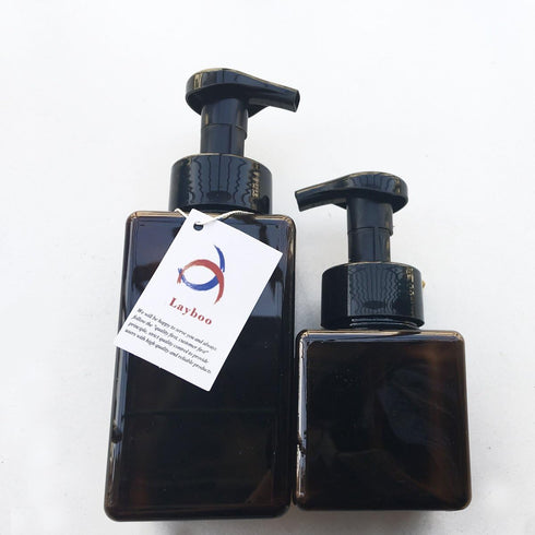 Foaming Soap Dispensers Pump-Bottles for Kitchen, Bathroom Countertop and Vanities 250 ml(8.5 oz) +450 ml (15.1oz) Pack of 2 (borwn)...