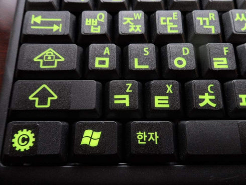 Korean Keyboard Stickers with Bold Bright Inlays. Large Symbols Will Not Wear, Smudge or Fade. Korean Conversion for All Laptop and Desktop Keyboa...