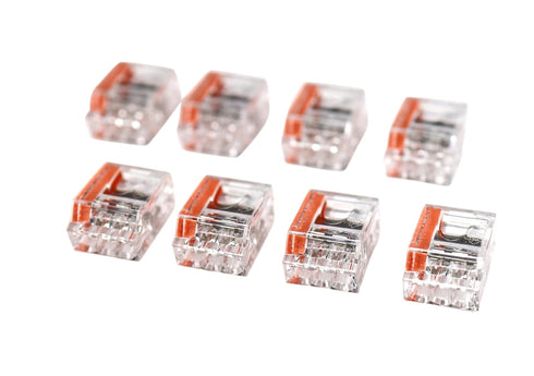 Push-in Electrical Connector, 22-12 AWG Solid, 3-Port, 50-Pack...