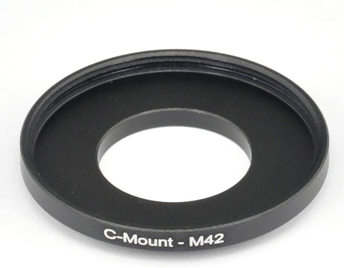 Metal C Mount to M42 Male to Female C Mount 25mm to 42mm C Mount -M42 Step-Up Coupling Ring Adapter for Lens Filter Telescope...