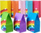 Future Life 24 pcs Rainbow Party Favor Paper Bags, 5.2 * 3.2 * 9.6 Inch, Food Safe Kraft Paper and Ink, Natural (Biodegradable), Vivid Colored,Giv...