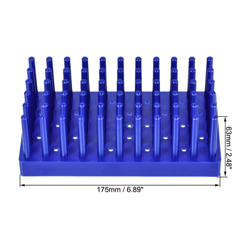 uxcell Polypropylene Test Tube Stand Holder Rack 66 Wells for 10-15mm Tubes Blue...