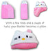Hooded Toddler Blanket | Plush Soft Animal Baby or Infant Hoodie Blankie 36x27 + Hood (Light Pink)...