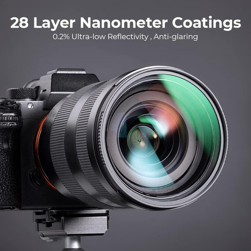 K&F Concept 43mm MC UV Protection Filter with 28 Multi-Layer Coatings HD/Hydrophobic/Scratch Resistant Ultra-Slim UV Filter for 43mm Camera Lens (...