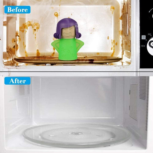 Abnaok Microwave Cleaner, 2 PCS Angry Mama Microwave Cleaner Microwave Oven Steam Cleaner Easily Clean in Minutes Cleans Add Vinegar and Water for...