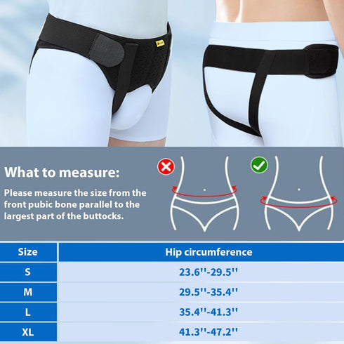 Hernia Belt for Men Hernia Support Truss for Single/Double Inguinal or Sports Hernia, Adjustable Waist Strap with 2 Removable Compression Pads Bre...