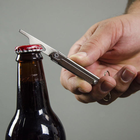 Lucky Line UtiliCarry Compact Micro Tool Stainless Steel, Multi-Tool Pocket Knife on Key Clip - for Everyday Carry, Camping Essentials, Hiking, Ou...