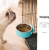 2 Pieces Crate Dog Bowl, Removable Stainless Steel Pet Kennel Hanging Food Water Feeder Bowl Cage Coop Cup for Puppy Medium Dog Cat Rabbit Ferret ...