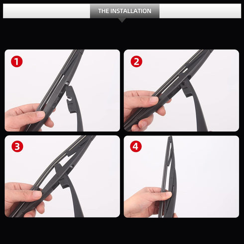 Replacement for Honda CR-V CRV 2007-2011 Rear Windshield Wiper Blade and Arm Assembly-All Season Natural Rubber Cleaning Back Window...