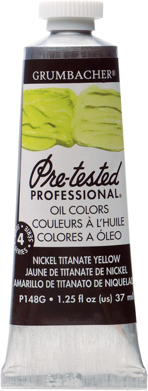 Grumbacher Pre-Tested Oil Paint, 37ml/1.25 Ounce, Nickel Titanate Yellow (P148G)...