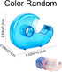 Small Tape Dispenser Desk Portable Adhesive Roll Holder Transparent on Refillable Hand Dispenser for Adhesive Tape Office Home(Random Color)...