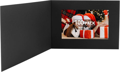 Golden State Art, Pack of 100, 4x6 or 6x4 Photo Folders, Cardboard Picture Frame, Paper Frame Cards, Greetings/Invitation Special Events: Graduati...
