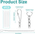 4 Pack Toilet Flapper Chain, Stainless Steel Toilet Handle Chain, 9.84'' Toilet Flapper Replacement Kit with Adjustable Length to Fit Most Toilet ...