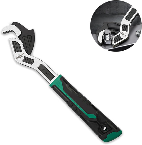 6 inch Adjustable Wrench,Auto Size Adjusting Wrench,0.28"-0.6" (7-15MM) Self-Adjusting Quick Wrench,Multi-Size Spring Adjustable Wrench,Auto Size ...