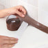 DEVILMAYCARE Tape Caulk Strip Seal for Toliet Bathtub, Sink, Kitchen, Wall Edge, Self Adhesive Corner Liner 126''x1.57'' (Brown)...
