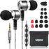 sephia Sp3060VC Earbuds Wired in Ear Headphones with Microphone Noise Isolating Ear Bud Tips Enhanced Bass Case 3.5mm Earphone Jack 3.9 Feet Long ...