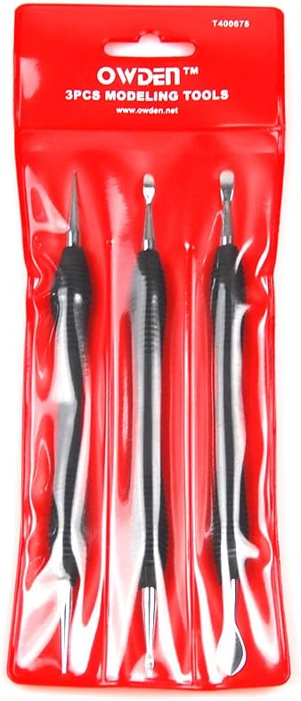 3Pcs. Leathercraft Modeling Tools,(3Pcs Sizes:S,M,L) Leather Carving Modeling Tools kit....