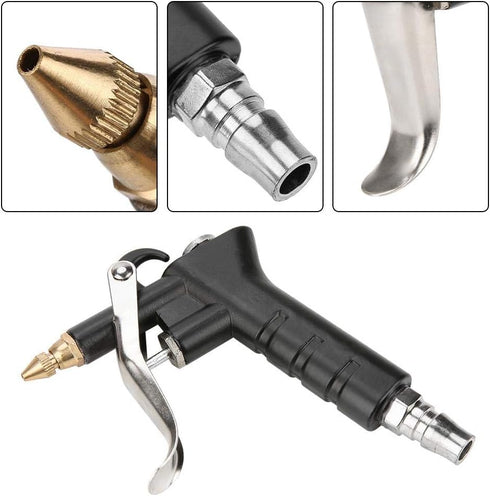 Air Compressor Duster, 1/4" Air Duster Blow Gun Blower High Pressure Pistol-Grip Connector with Extension Nozzle Pneumatic Cleaning Tool...