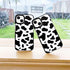 Abbery Designed for iPhone 13 Mini Case Cow Print, Clear with Design Cow Pattern Cute Durable Silicone TPU Sturdy Shockproof Protective Woman Girl...