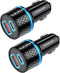 QGeeM USB C Car Charger Adapter, 2Pack 91W Fast Charging Cigarette Lighter Charger with PD3.0, USB Type-C Phone Charger Compatible for iPhone 15 1...