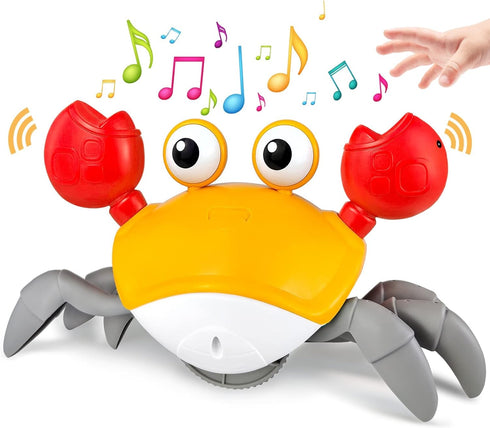 Baby Toys Crawling Crab Tummy Time Toy, Dancing Moving Walking Escape Cute Crab Learning Crawl Boy/Girl Gift, Interactive Development Sensory Toy ...